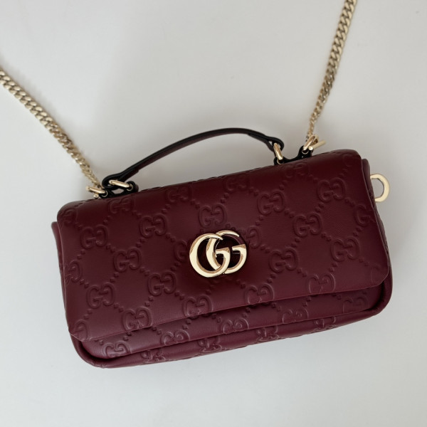 GUCCI GG Milano mini top handle bag-21*12.5*4.5CM [806017酒红压花] CELINE CHANEL ACCESSORIES LOEWE SHOES LOUIS VUITTON DIRO YSL OTHER BRAND HANDBAGS BALENCIAGA BOTTEGA VENETA GOYARD HERMES BURBERRY VALENTINO GUCCI FENDI MIUMIU CHLOE PRADA BVLGARI SUITCASE NEW ARRIVAL 