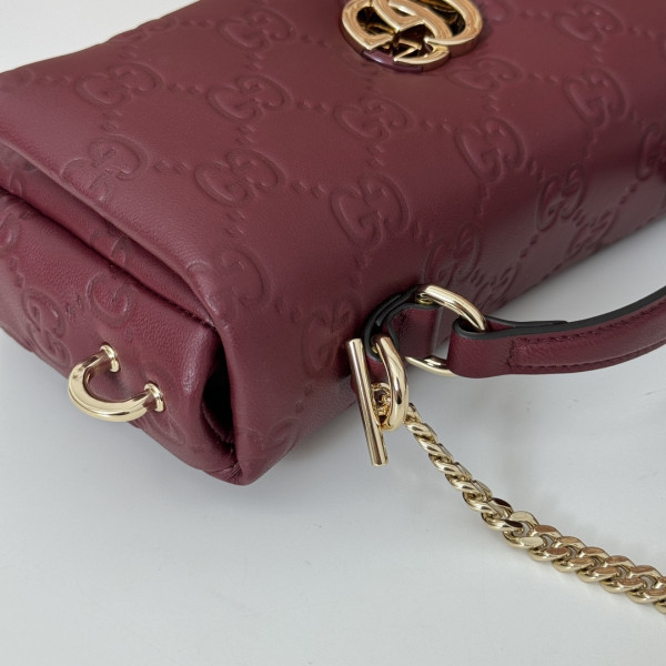 GUCCI GG Milano mini top handle bag-21*12.5*4.5CM [806017酒红压花] CELINE CHANEL ACCESSORIES LOEWE SHOES LOUIS VUITTON DIRO YSL OTHER BRAND HANDBAGS BALENCIAGA BOTTEGA VENETA GOYARD HERMES BURBERRY VALENTINO GUCCI FENDI MIUMIU CHLOE PRADA BVLGARI SUITCASE NEW ARRIVAL 