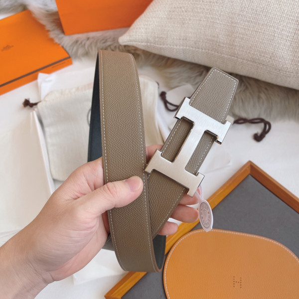 (image for) HERMES BELT-SILVER/GOLD