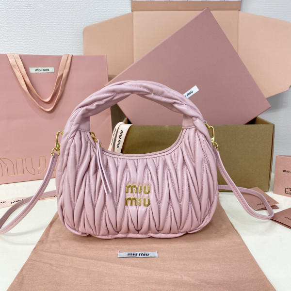 (image for) MIUMIU Wander matelassé nappa leather hobo bag