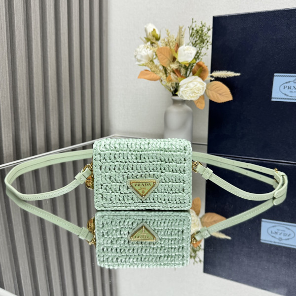 PRADA Cardholder with shoulder strap and crystals (image for) PRADA Cardholder with shoulder strap and crystals
