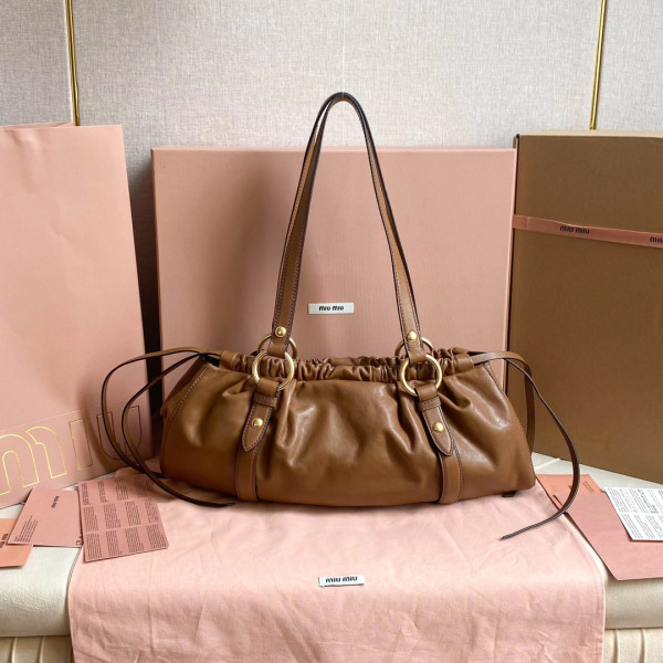 MIUMIU Joie nappa leather bag-44 X 16 X10.5cm [5BG289-02] CELINE CHANEL ACCESSORIES LOEWE SHOES LOUIS VUITTON DIRO YSL OTHER BRAND HANDBAGS BALENCIAGA BOTTEGA VENETA GOYARD HERMES BURBERRY VALENTINO GUCCI FENDI MIUMIU CHLOE PRADA BVLGARI SUITCASE NEW ARRIVAL 