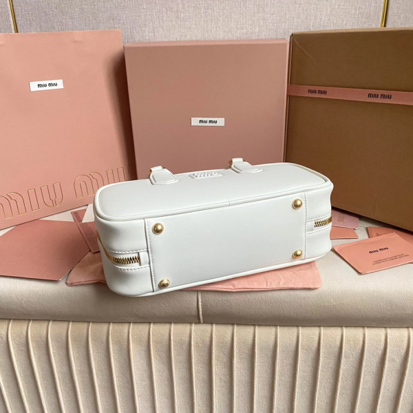MIUMIU Arcadie leather bag-27X12X9Cm [5BB148] CELINE CHANEL ACCESSORIES LOEWE SHOES LOUIS VUITTON DIRO YSL OTHER BRAND HANDBAGS BALENCIAGA BOTTEGA VENETA GOYARD HERMES BURBERRY VALENTINO GUCCI FENDI MIUMIU CHLOE PRADA BVLGARI SUITCASE NEW ARRIVAL 