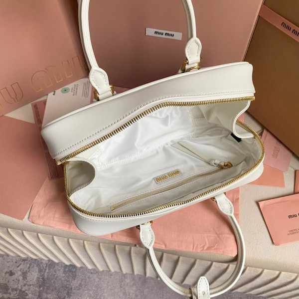 MIUMIU Arcadie leather bag-27X12X9Cm [5BB148] CELINE CHANEL ACCESSORIES LOEWE SHOES LOUIS VUITTON DIRO YSL OTHER BRAND HANDBAGS BALENCIAGA BOTTEGA VENETA GOYARD HERMES BURBERRY VALENTINO GUCCI FENDI MIUMIU CHLOE PRADA BVLGARI SUITCASE NEW ARRIVAL 