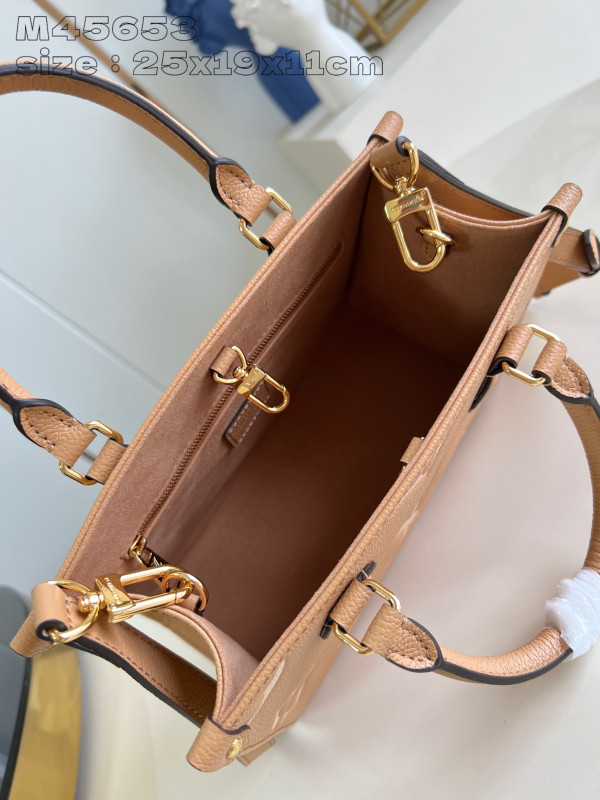 LOUIS VUITTON ONTHEGO PM-25*19*11.5cm [M45653浅黄丝印] CELINE CHANEL ACCESSORIES LOEWE SHOES LOUIS VUITTON DIRO YSL OTHER BRAND HANDBAGS BALENCIAGA BOTTEGA VENETA GOYARD HERMES BURBERRY VALENTINO GUCCI FENDI MIUMIU CHLOE PRADA BVLGARI SUITCASE NEW ARRIVAL 