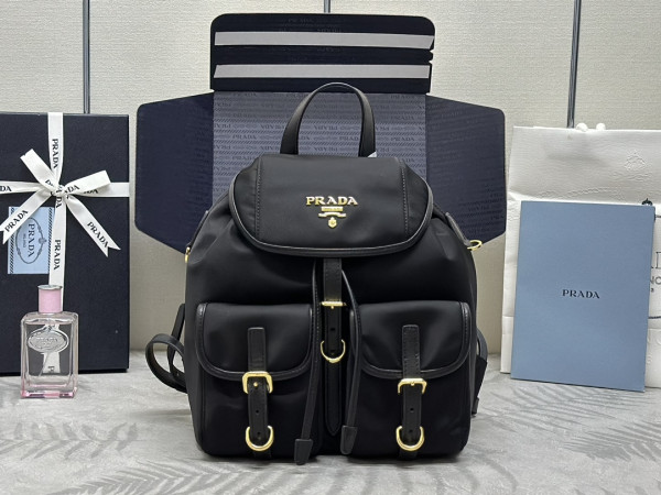PRADA Small Re-Nylon backpack-24*28*12CM (image for) PRADA Small Re-Nylon backpack-24*28*12CM