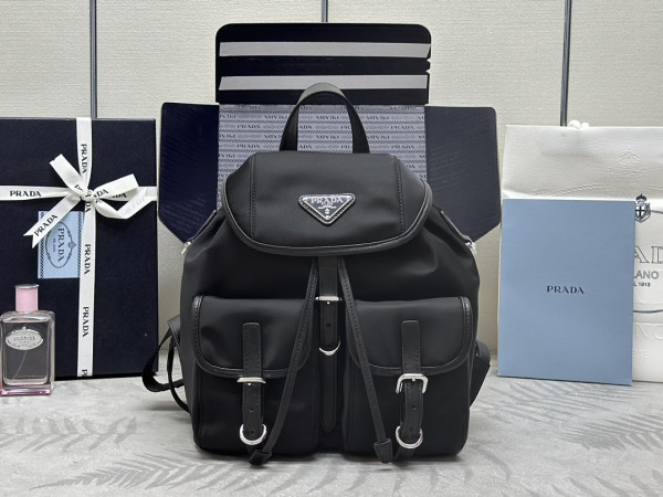 PRADA Small Re-Nylon backpack-24*28*12CM (image for) PRADA Small Re-Nylon backpack-24*28*12CM