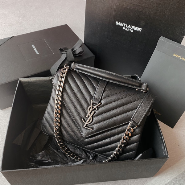 (image for) YSL Medium leather shoulder bag-24*17*6.5cm