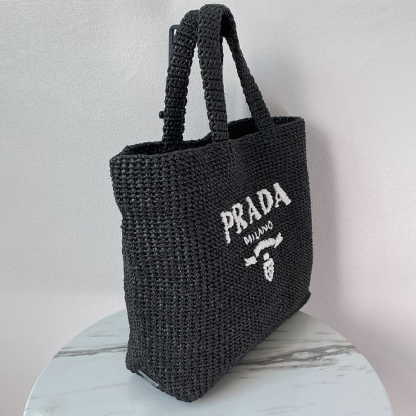 PRADA Crochet tote bag-48*34*16CM [1BG392-03] CELINE CHANEL ACCESSORIES LOEWE SHOES LOUIS VUITTON DIRO YSL OTHER BRAND HANDBAGS BALENCIAGA BOTTEGA VENETA GOYARD HERMES BURBERRY VALENTINO GUCCI FENDI MIUMIU CHLOE PRADA BVLGARI SUITCASE NEW ARRIVAL 