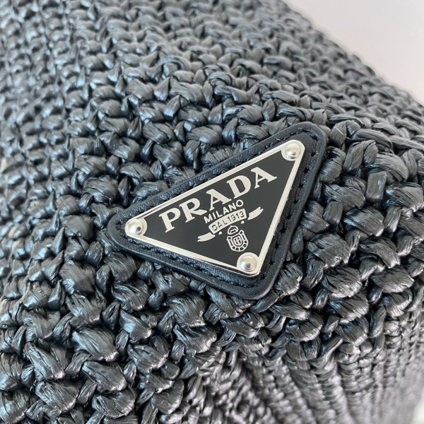 PRADA Crochet tote bag-48*34*16CM [1BG392-03] CELINE CHANEL ACCESSORIES LOEWE SHOES LOUIS VUITTON DIRO YSL OTHER BRAND HANDBAGS BALENCIAGA BOTTEGA VENETA GOYARD HERMES BURBERRY VALENTINO GUCCI FENDI MIUMIU CHLOE PRADA BVLGARI SUITCASE NEW ARRIVAL 