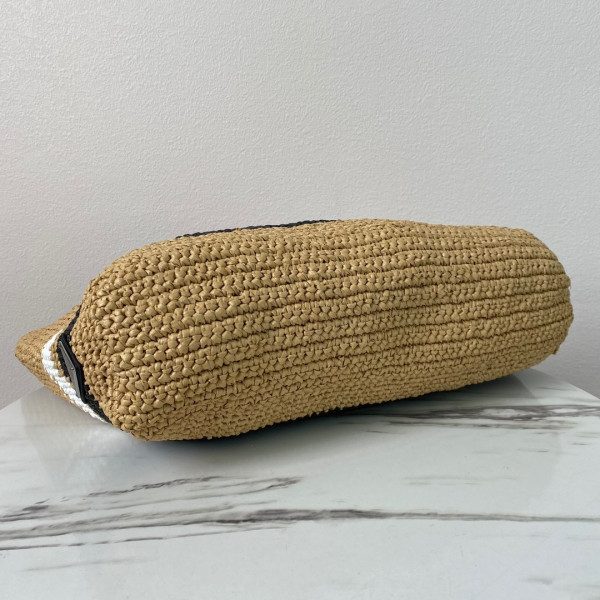 PRADA Crochet tote bag-48*34*16CM [1BG392-02] CELINE CHANEL ACCESSORIES LOEWE SHOES LOUIS VUITTON DIRO YSL OTHER BRAND HANDBAGS BALENCIAGA BOTTEGA VENETA GOYARD HERMES BURBERRY VALENTINO GUCCI FENDI MIUMIU CHLOE PRADA BVLGARI SUITCASE NEW ARRIVAL 