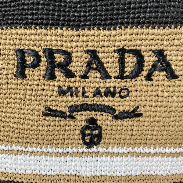 PRADA Crochet tote bag-48*34*16CM [1BG392-02] CELINE CHANEL ACCESSORIES LOEWE SHOES LOUIS VUITTON DIRO YSL OTHER BRAND HANDBAGS BALENCIAGA BOTTEGA VENETA GOYARD HERMES BURBERRY VALENTINO GUCCI FENDI MIUMIU CHLOE PRADA BVLGARI SUITCASE NEW ARRIVAL 