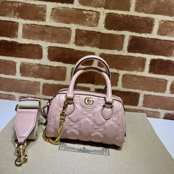 (image for) GUCCI GG matelassé leather top handle bag