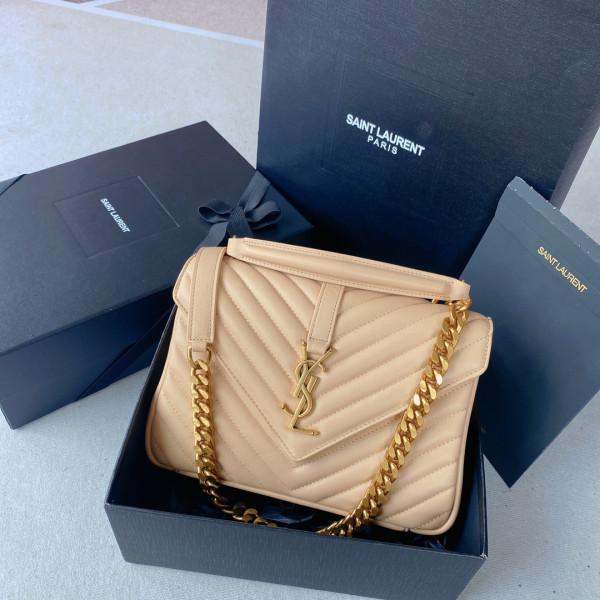 (image for) YSL Medium leather shoulder bag-24*17*6.5cm