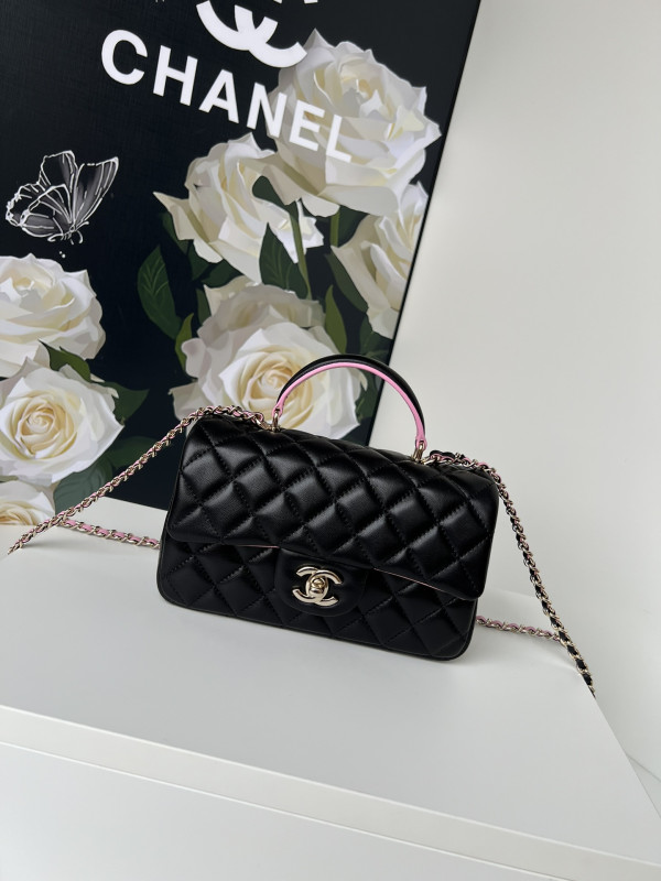 (image for) CL FLAP BAG WITH TOP HANDLE-20*12*6cm