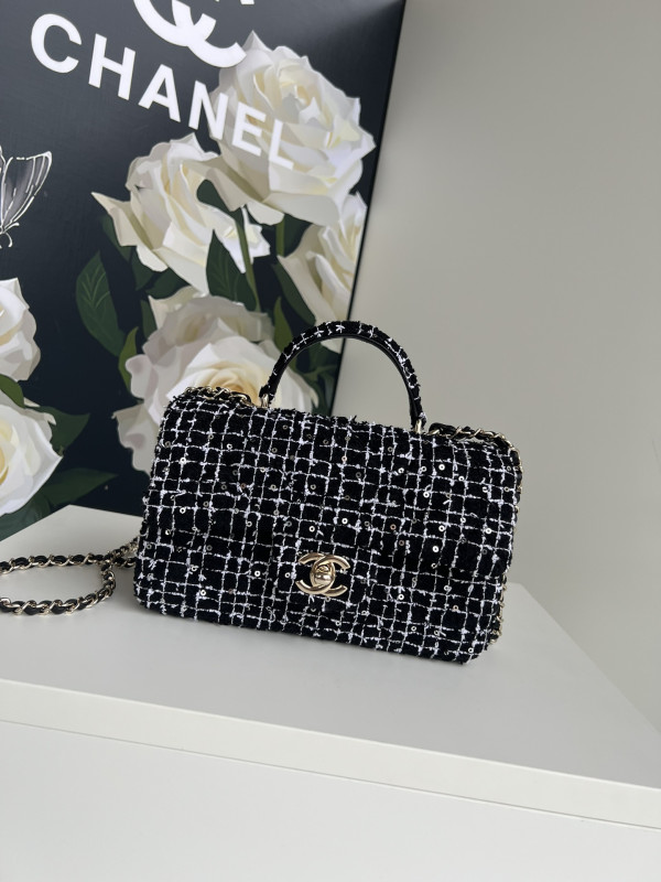 (image for) CL FLAP BAG WITH TOP HANDLE-20*12*6cm
