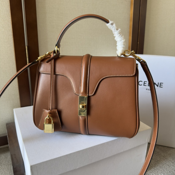 CELIN* 16 IN SATINATED CALFSKIN-23*19*10.5cm (image for) CELIN* 16 IN SATINATED CALFSKIN-23*19*10.5cm