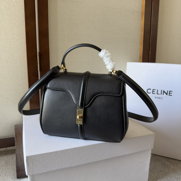 (image for) CELIN* MINI 16 IN SATINATED CALFSKIN-18.5*15.5*9cm
