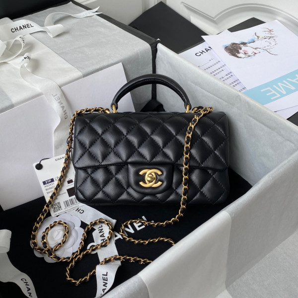 (image for) CL FLAP BAG WITH TOP HANDLE-20*12*6cm