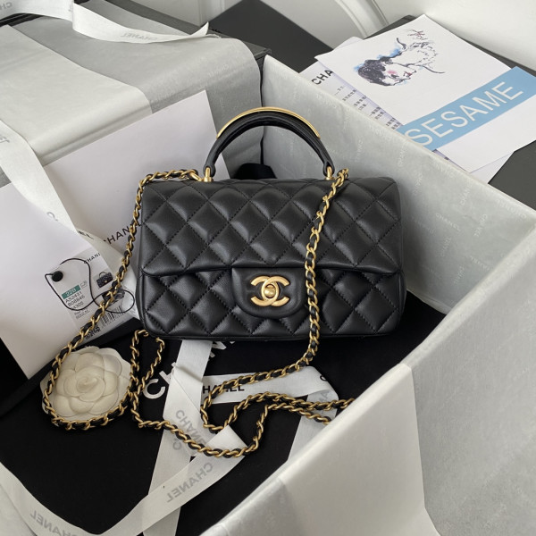(image for) CL FLAP BAG WITH TOP HANDLE-20*12*6cm