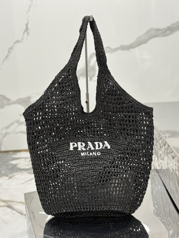 PRADA Crochet tote bag [C1TLT-074930] CELINE CHANEL ACCESSORIES LOEWE SHOES LOUIS VUITTON DIRO YSL OTHER BRAND HANDBAGS BALENCIAGA BOTTEGA VENETA GOYARD HERMES BURBERRY VALENTINO GUCCI FENDI MIUMIU CHLOE PRADA BVLGARI SUITCASE NEW ARRIVAL 