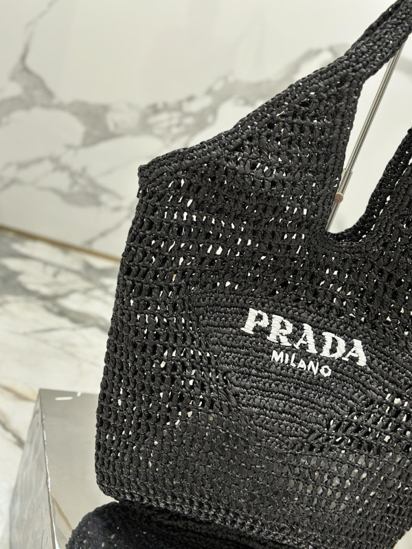 PRADA Crochet tote bag [C1TLT-074930] CELINE CHANEL ACCESSORIES LOEWE SHOES LOUIS VUITTON DIRO YSL OTHER BRAND HANDBAGS BALENCIAGA BOTTEGA VENETA GOYARD HERMES BURBERRY VALENTINO GUCCI FENDI MIUMIU CHLOE PRADA BVLGARI SUITCASE NEW ARRIVAL 