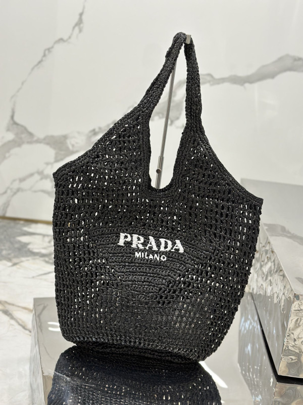 PRADA Crochet tote bag [C1TLT-074930] CELINE CHANEL ACCESSORIES LOEWE SHOES LOUIS VUITTON DIRO YSL OTHER BRAND HANDBAGS BALENCIAGA BOTTEGA VENETA GOYARD HERMES BURBERRY VALENTINO GUCCI FENDI MIUMIU CHLOE PRADA BVLGARI SUITCASE NEW ARRIVAL 