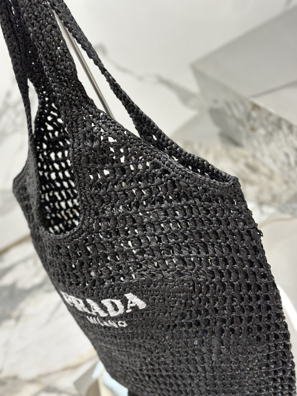 PRADA Crochet tote bag [C1TLT-074930] CELINE CHANEL ACCESSORIES LOEWE SHOES LOUIS VUITTON DIRO YSL OTHER BRAND HANDBAGS BALENCIAGA BOTTEGA VENETA GOYARD HERMES BURBERRY VALENTINO GUCCI FENDI MIUMIU CHLOE PRADA BVLGARI SUITCASE NEW ARRIVAL 