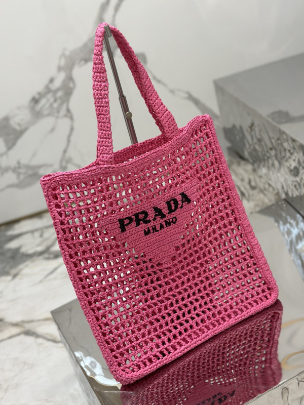PRADA Crochet tote bag [C1TLT-074343] CELINE CHANEL ACCESSORIES LOEWE SHOES LOUIS VUITTON DIRO YSL OTHER BRAND HANDBAGS BALENCIAGA BOTTEGA VENETA GOYARD HERMES BURBERRY VALENTINO GUCCI FENDI MIUMIU CHLOE PRADA BVLGARI SUITCASE NEW ARRIVAL 
