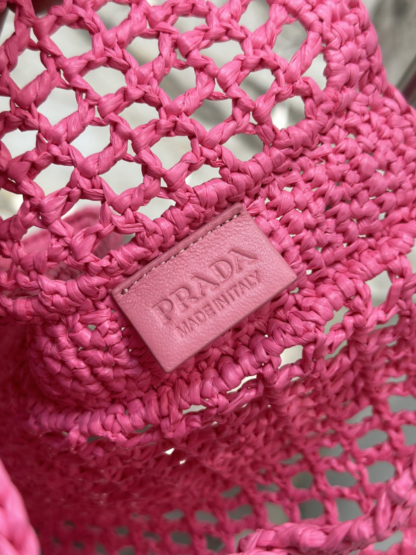 PRADA Crochet tote bag [C1TLT-074343] CELINE CHANEL ACCESSORIES LOEWE SHOES LOUIS VUITTON DIRO YSL OTHER BRAND HANDBAGS BALENCIAGA BOTTEGA VENETA GOYARD HERMES BURBERRY VALENTINO GUCCI FENDI MIUMIU CHLOE PRADA BVLGARI SUITCASE NEW ARRIVAL 