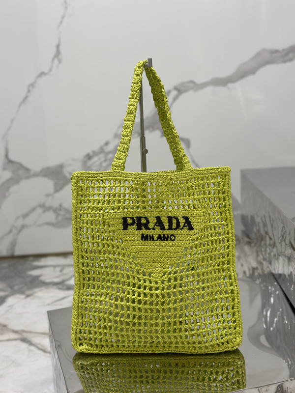 PRADA Crochet tote bag [C1TLT-074301] CELINE CHANEL ACCESSORIES LOEWE SHOES LOUIS VUITTON DIRO YSL OTHER BRAND HANDBAGS BALENCIAGA BOTTEGA VENETA GOYARD HERMES BURBERRY VALENTINO GUCCI FENDI MIUMIU CHLOE PRADA BVLGARI SUITCASE NEW ARRIVAL 