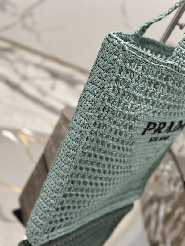 PRADA Crochet tote bag [C1TLT-074216] CELINE CHANEL ACCESSORIES LOEWE SHOES LOUIS VUITTON DIRO YSL OTHER BRAND HANDBAGS BALENCIAGA BOTTEGA VENETA GOYARD HERMES BURBERRY VALENTINO GUCCI FENDI MIUMIU CHLOE PRADA BVLGARI SUITCASE NEW ARRIVAL 