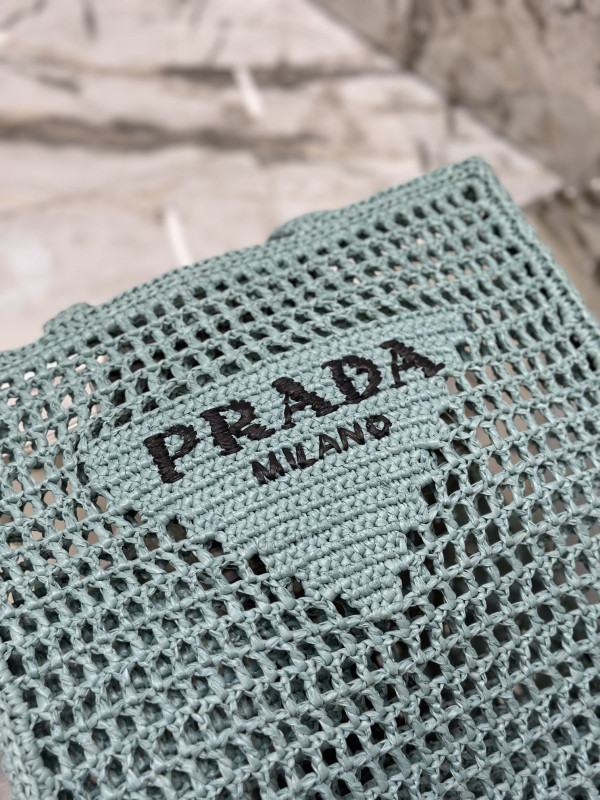 PRADA Crochet tote bag [C1TLT-074216] CELINE CHANEL ACCESSORIES LOEWE SHOES LOUIS VUITTON DIRO YSL OTHER BRAND HANDBAGS BALENCIAGA BOTTEGA VENETA GOYARD HERMES BURBERRY VALENTINO GUCCI FENDI MIUMIU CHLOE PRADA BVLGARI SUITCASE NEW ARRIVAL 