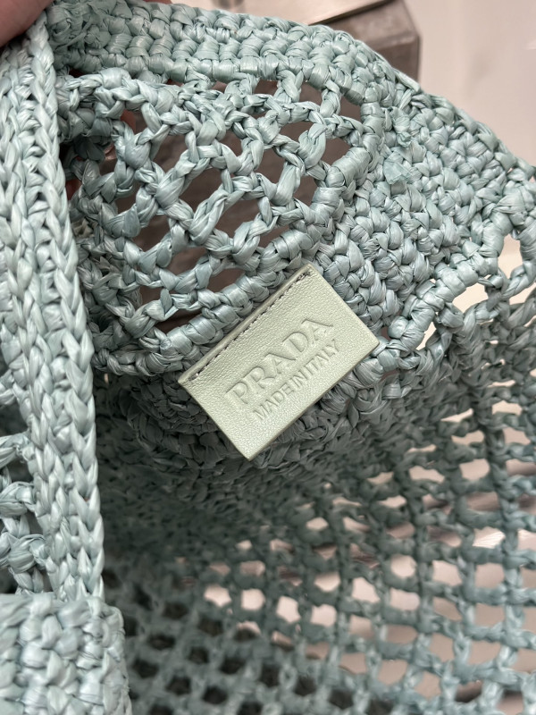 PRADA Crochet tote bag [C1TLT-074216] CELINE CHANEL ACCESSORIES LOEWE SHOES LOUIS VUITTON DIRO YSL OTHER BRAND HANDBAGS BALENCIAGA BOTTEGA VENETA GOYARD HERMES BURBERRY VALENTINO GUCCI FENDI MIUMIU CHLOE PRADA BVLGARI SUITCASE NEW ARRIVAL 