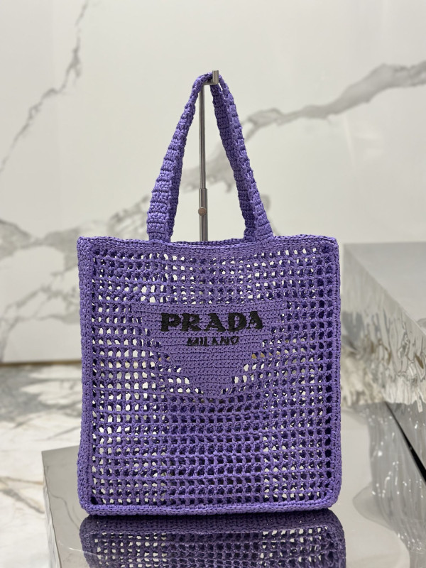 PRADA Crochet tote bag [C1TLT-073021] CELINE CHANEL ACCESSORIES LOEWE SHOES LOUIS VUITTON DIRO YSL OTHER BRAND HANDBAGS BALENCIAGA BOTTEGA VENETA GOYARD HERMES BURBERRY VALENTINO GUCCI FENDI MIUMIU CHLOE PRADA BVLGARI SUITCASE NEW ARRIVAL 