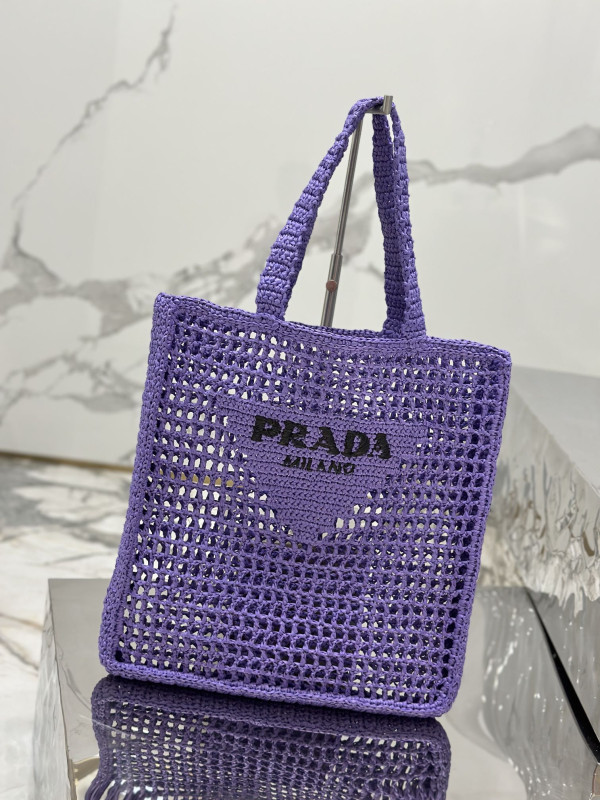 PRADA Crochet tote bag [C1TLT-073021] CELINE CHANEL ACCESSORIES LOEWE SHOES LOUIS VUITTON DIRO YSL OTHER BRAND HANDBAGS BALENCIAGA BOTTEGA VENETA GOYARD HERMES BURBERRY VALENTINO GUCCI FENDI MIUMIU CHLOE PRADA BVLGARI SUITCASE NEW ARRIVAL 