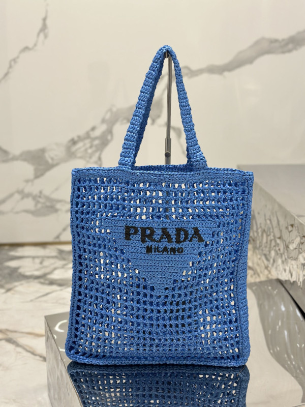 PRADA Crochet tote bag [C1TLT-072940] CELINE CHANEL ACCESSORIES LOEWE SHOES LOUIS VUITTON DIRO YSL OTHER BRAND HANDBAGS BALENCIAGA BOTTEGA VENETA GOYARD HERMES BURBERRY VALENTINO GUCCI FENDI MIUMIU CHLOE PRADA BVLGARI SUITCASE NEW ARRIVAL 