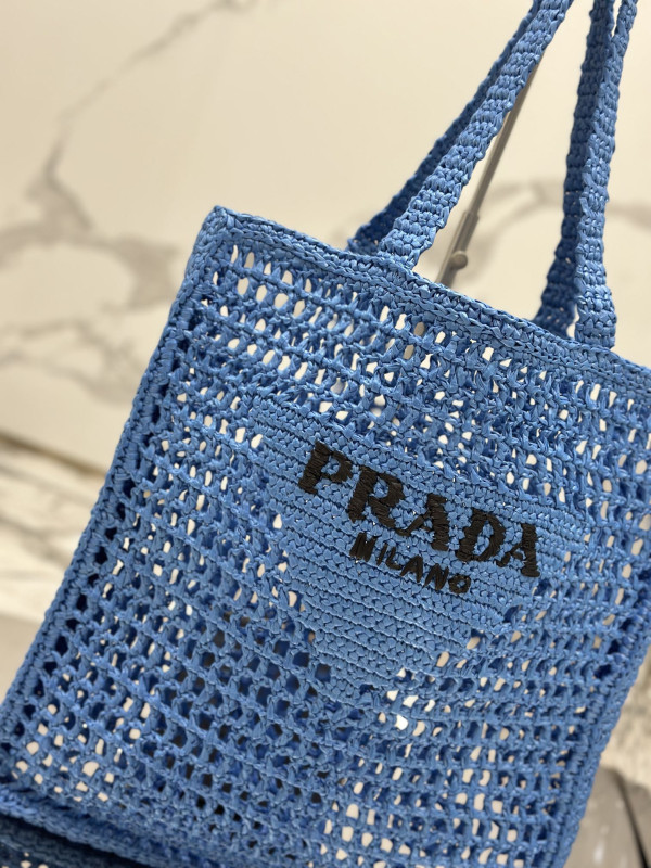 PRADA Crochet tote bag [C1TLT-072940] CELINE CHANEL ACCESSORIES LOEWE SHOES LOUIS VUITTON DIRO YSL OTHER BRAND HANDBAGS BALENCIAGA BOTTEGA VENETA GOYARD HERMES BURBERRY VALENTINO GUCCI FENDI MIUMIU CHLOE PRADA BVLGARI SUITCASE NEW ARRIVAL 