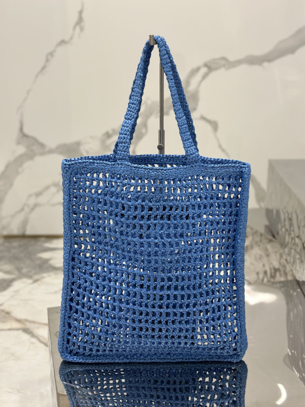 PRADA Crochet tote bag [C1TLT-072940] CELINE CHANEL ACCESSORIES LOEWE SHOES LOUIS VUITTON DIRO YSL OTHER BRAND HANDBAGS BALENCIAGA BOTTEGA VENETA GOYARD HERMES BURBERRY VALENTINO GUCCI FENDI MIUMIU CHLOE PRADA BVLGARI SUITCASE NEW ARRIVAL 