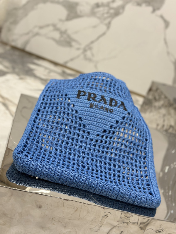 PRADA Crochet tote bag [C1TLT-072940] CELINE CHANEL ACCESSORIES LOEWE SHOES LOUIS VUITTON DIRO YSL OTHER BRAND HANDBAGS BALENCIAGA BOTTEGA VENETA GOYARD HERMES BURBERRY VALENTINO GUCCI FENDI MIUMIU CHLOE PRADA BVLGARI SUITCASE NEW ARRIVAL 