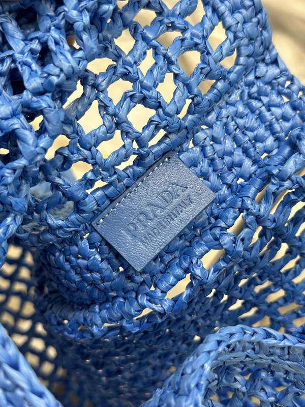 PRADA Crochet tote bag [C1TLT-072940] CELINE CHANEL ACCESSORIES LOEWE SHOES LOUIS VUITTON DIRO YSL OTHER BRAND HANDBAGS BALENCIAGA BOTTEGA VENETA GOYARD HERMES BURBERRY VALENTINO GUCCI FENDI MIUMIU CHLOE PRADA BVLGARI SUITCASE NEW ARRIVAL 