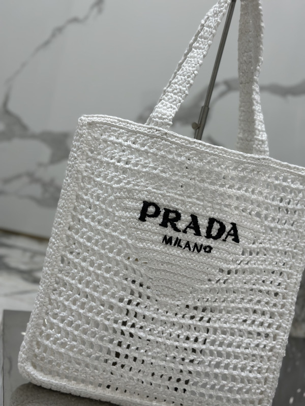 PRADA Crochet tote bag [C1TLT-072706] CELINE CHANEL ACCESSORIES LOEWE SHOES LOUIS VUITTON DIRO YSL OTHER BRAND HANDBAGS BALENCIAGA BOTTEGA VENETA GOYARD HERMES BURBERRY VALENTINO GUCCI FENDI MIUMIU CHLOE PRADA BVLGARI SUITCASE NEW ARRIVAL 