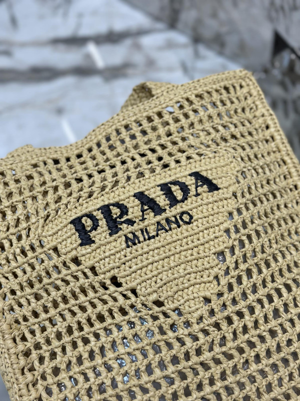 PRADA Crochet tote bag [C1TLT-072424] CELINE CHANEL ACCESSORIES LOEWE SHOES LOUIS VUITTON DIRO YSL OTHER BRAND HANDBAGS BALENCIAGA BOTTEGA VENETA GOYARD HERMES BURBERRY VALENTINO GUCCI FENDI MIUMIU CHLOE PRADA BVLGARI SUITCASE NEW ARRIVAL 