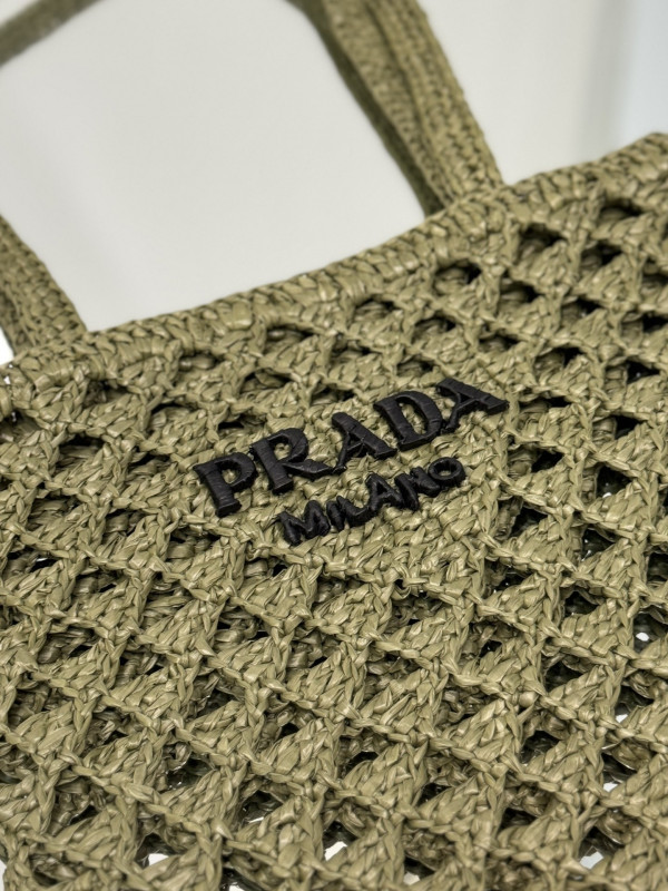 PRADA Woven fabric crochet tote bag [C1TLT-072045] CELINE CHANEL ACCESSORIES LOEWE SHOES LOUIS VUITTON DIRO YSL OTHER BRAND HANDBAGS BALENCIAGA BOTTEGA VENETA GOYARD HERMES BURBERRY VALENTINO GUCCI FENDI MIUMIU CHLOE PRADA BVLGARI SUITCASE NEW ARRIVAL 