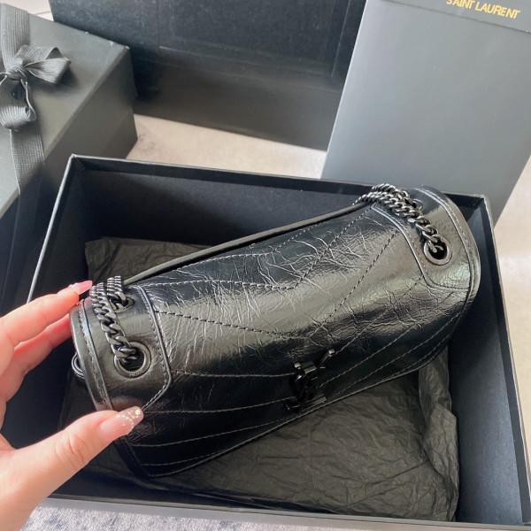 YSL NIKI BABY-22*16*12CM [C1TLT-034128] CELINE CHANEL ACCESSORIES LOEWE SHOES LOUIS VUITTON DIRO YSL OTHER BRAND HANDBAGS BALENCIAGA BOTTEGA VENETA GOYARD HERMES BURBERRY VALENTINO GUCCI FENDI MIUMIU CHLOE PRADA BVLGARI SUITCASE NEW ARRIVAL 
