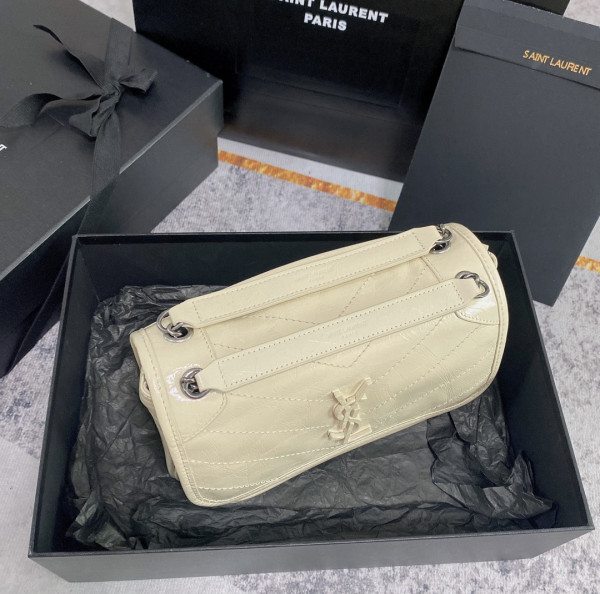 YSL NIKI BABY-22*16*12CM [C1TLT-031457] CELINE CHANEL ACCESSORIES LOEWE SHOES LOUIS VUITTON DIRO YSL OTHER BRAND HANDBAGS BALENCIAGA BOTTEGA VENETA GOYARD HERMES BURBERRY VALENTINO GUCCI FENDI MIUMIU CHLOE PRADA BVLGARI SUITCASE NEW ARRIVAL 