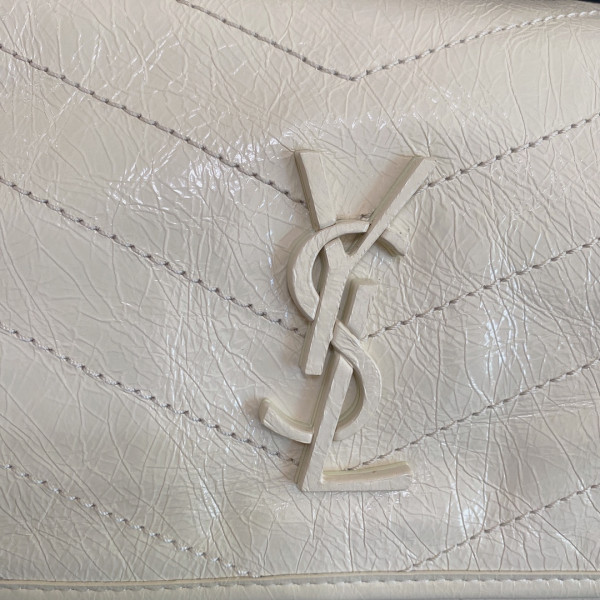 YSL NIKI MEDIUM IN VINTAGE LEATHER-28*20*8CM [633158奶白色] CELINE CHANEL ACCESSORIES LOEWE SHOES LOUIS VUITTON DIRO YSL OTHER BRAND HANDBAGS BALENCIAGA BOTTEGA VENETA GOYARD HERMES BURBERRY VALENTINO GUCCI FENDI MIUMIU CHLOE PRADA BVLGARI SUITCASE NEW ARRIVAL 
