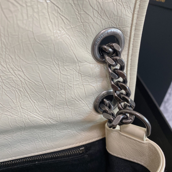 YSL NIKI MEDIUM IN VINTAGE LEATHER-28*20*8CM [633158奶白色] CELINE CHANEL ACCESSORIES LOEWE SHOES LOUIS VUITTON DIRO YSL OTHER BRAND HANDBAGS BALENCIAGA BOTTEGA VENETA GOYARD HERMES BURBERRY VALENTINO GUCCI FENDI MIUMIU CHLOE PRADA BVLGARI SUITCASE NEW ARRIVAL 