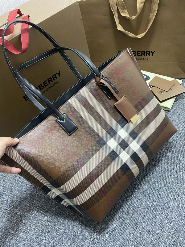 BURBERRY Medium Check Tote bag-34*14*28CM (image for) BURBERRY Medium Check Tote bag-34*14*28CM