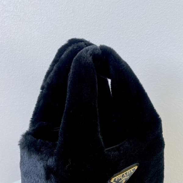 Prada Woolen Bucket Bag-18*15.5*10CM [1BA349-02] CELINE CHANEL ACCESSORIES LOEWE SHOES LOUIS VUITTON DIRO YSL OTHER BRAND HANDBAGS BALENCIAGA BOTTEGA VENETA GOYARD HERMES BURBERRY VALENTINO GUCCI FENDI MIUMIU CHLOE PRADA BVLGARI SUITCASE NEW ARRIVAL 